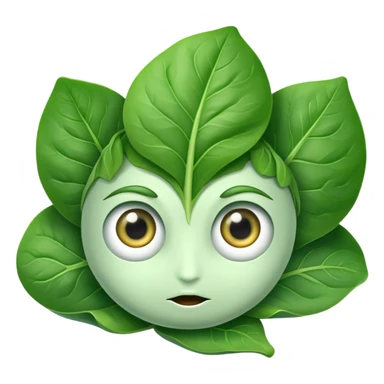 Spinach with eyes sticker
