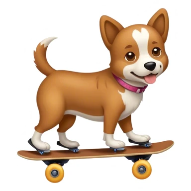Dog skating sticker