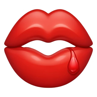 Receiving a lipstick kiss sticker