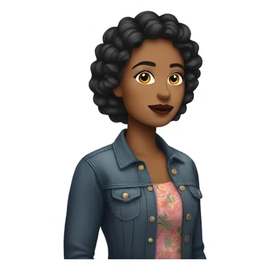 Mujer maquilladose sticker