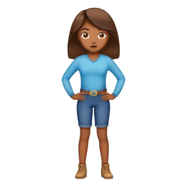 Sassy girl with hands on hips sticker