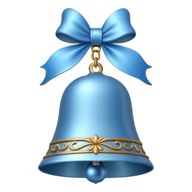 light blue Christmas bell sticker