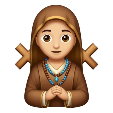 Rosario catolico. Con 10 cuentas por misterio y un solo centro  sticker