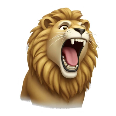 lion roaring sticker
