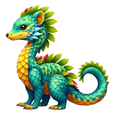 Tropical Exotic Fakémon-fantasy-creature, full body sticker
