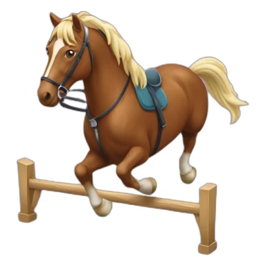 Cheval qui saute un obstacle sticker