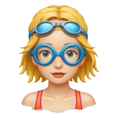 Swim Girl with goggles sticker