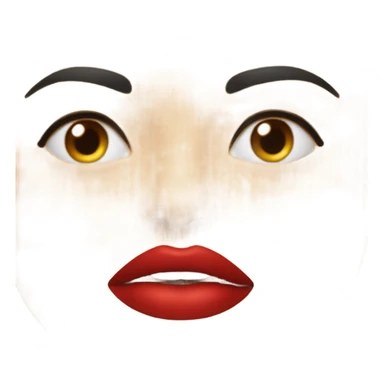 a red quadrangular lipstick sticker