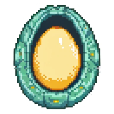 MRI egg embryo digital fetal small shape within an egg, otherworldly egg sticker