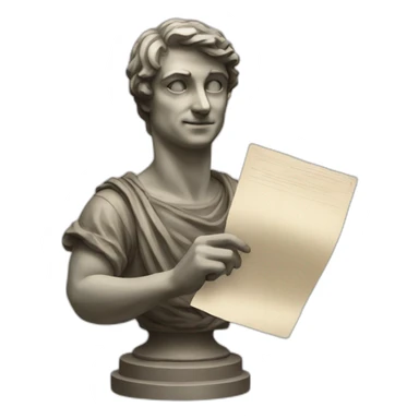 statue holding papers italy sticker