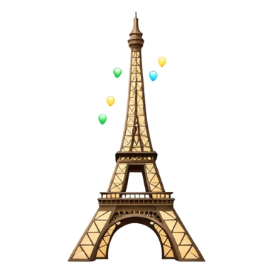 Eiffel Tower with  ྀིྀི and fairy lights sticker