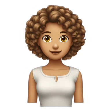 Fille cheveux bouclés chouee sticker