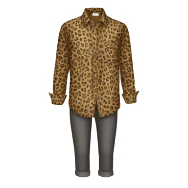 Leopard shirt and pants outfit sticker