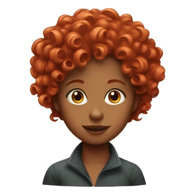 Curly red hair girl sticker