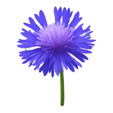 single bachelor's button flower sticker