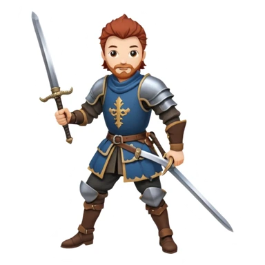 landsknecht swinging a large two handed sword sticker