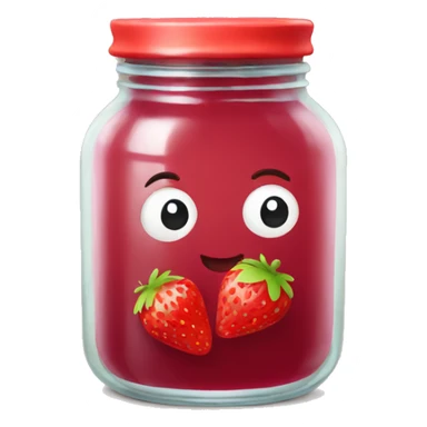 strawberry jam jar sticker