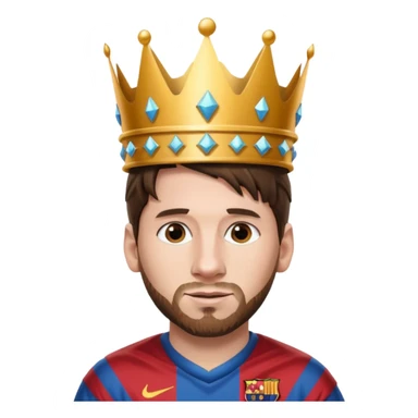 messi with a king crown sticker