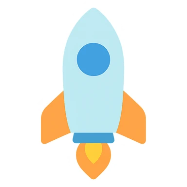 colored icon of a rocket sticker