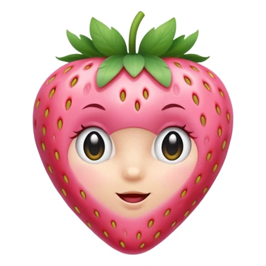 baby pink strawberry sticker