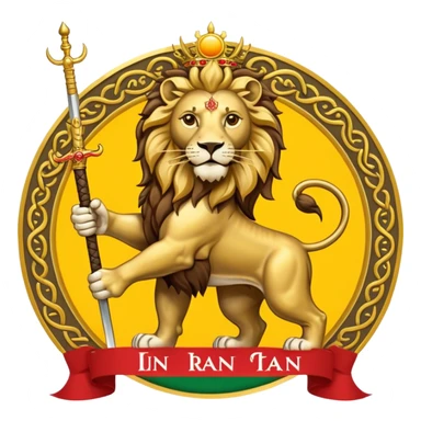 The Lion and Sun flag of Iran sticker