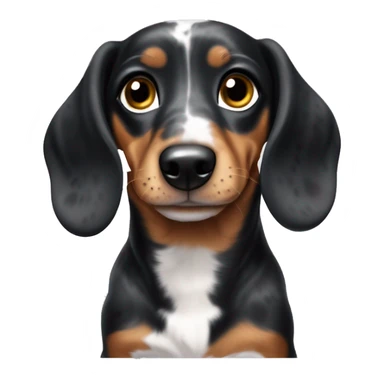 Black Merle mini dachshund  sticker