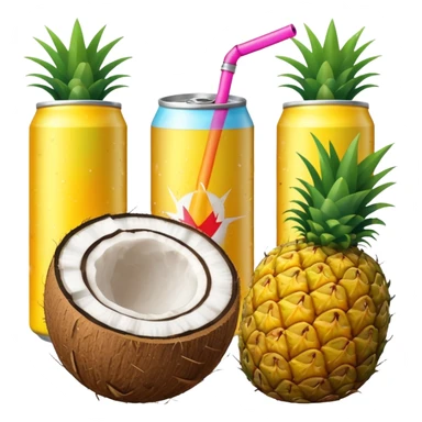 energy drink coconut and pinaple sticker