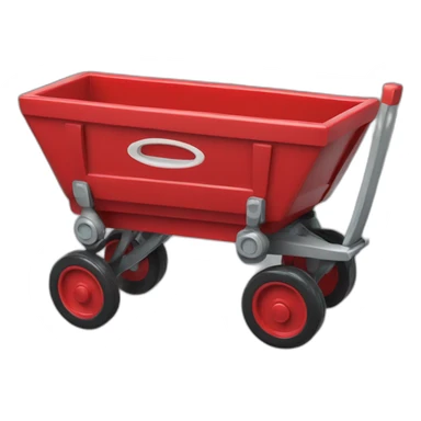 Red wagon toy sticker