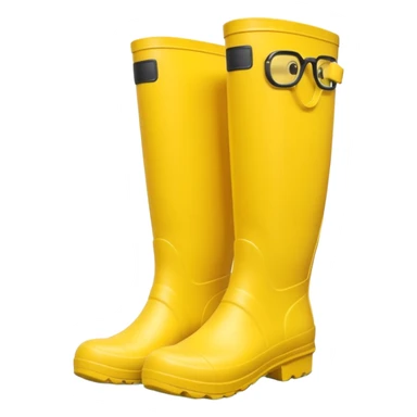 yellow rubber boots sticker