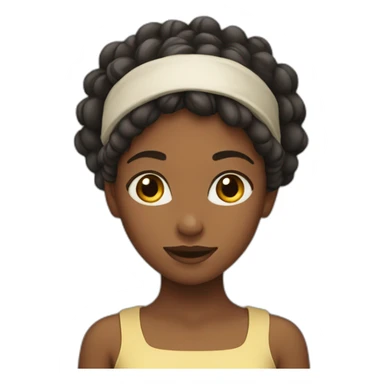 Girl with dubata on her head sticker