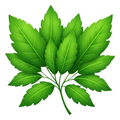 a bunch of green leaves sticker