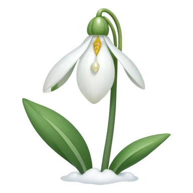 A pinterest magical snowdrop flower sticker