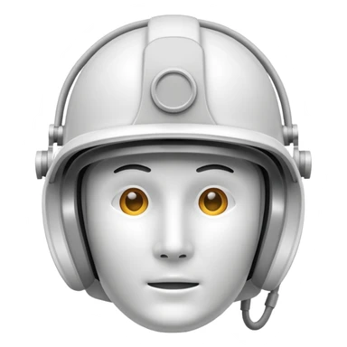 White helmet for mri machine sticker