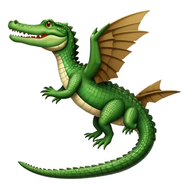 crocodile with jet wings from a plane instead or arms sticker