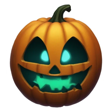 Scary glowing Jack-o-lantern sticker