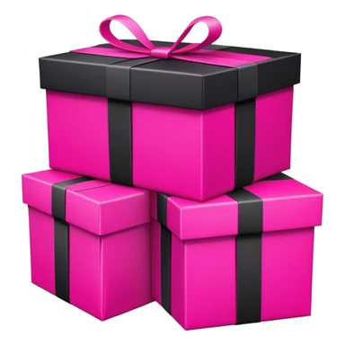 Shopping packages fuchsia pink black sticker