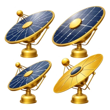 Satellites with Gold Panels sticker