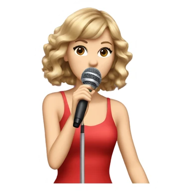 taylor swift with microphone sticker