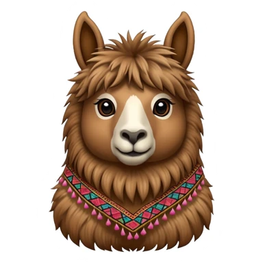 peruvian llama with andean details sticker