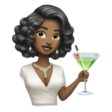 Drinking a martini while getting ready sticker