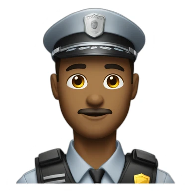 Handsome security guard sticker
