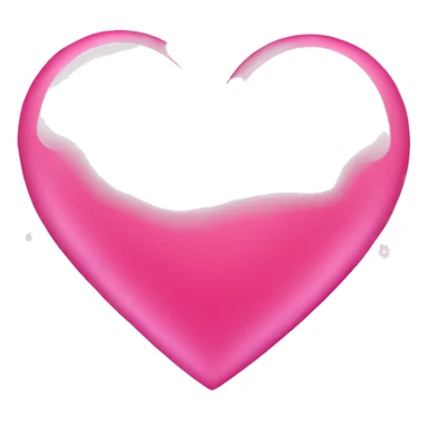 flat pink heart with sparkles sticker