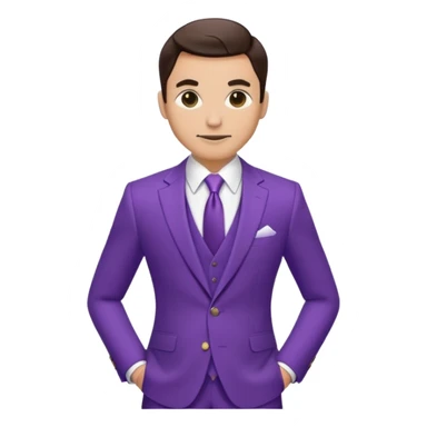 purple suit sticker