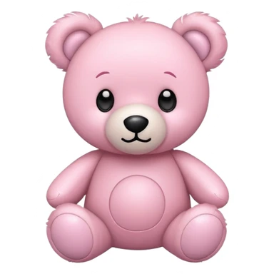 Pastel pink teddy bear toy sticker