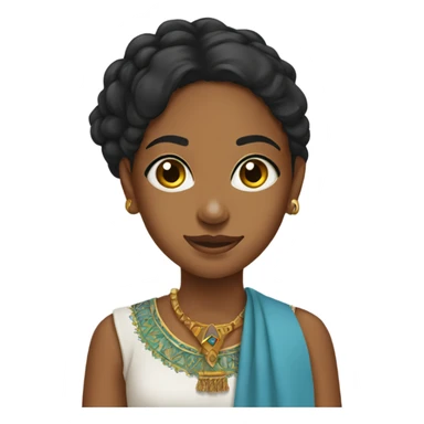 An eritrean girl wearing cultural attire sticker