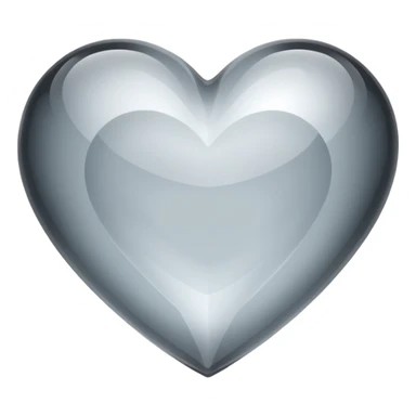 grey crystal heart sticker