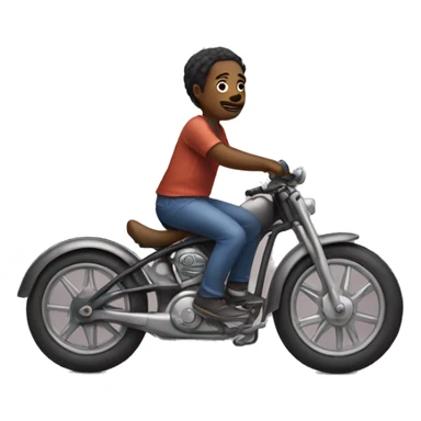 tiny person on huge bike sticker