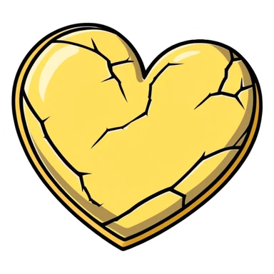 kintsugi heart cartoon sticker sticker