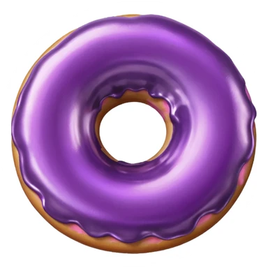 metallic purple donut shaped candy sticker
