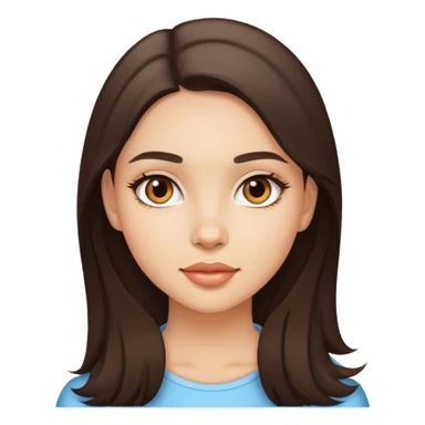 Beautiful brunette girl sticker